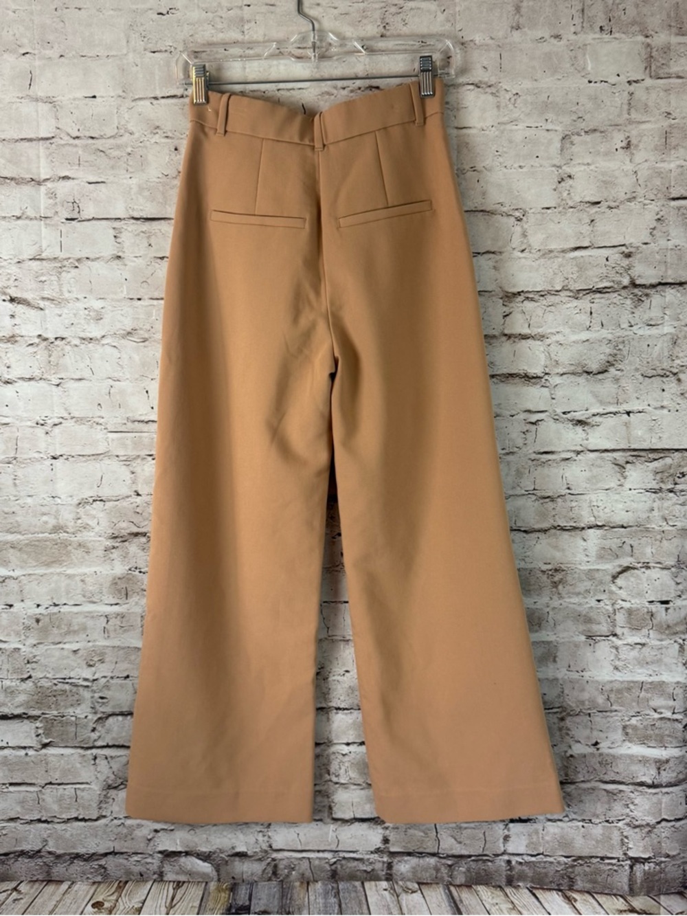 Abercrombie & Fitch Women's 26/2 XS Sloane Tailored Pant Wide Leg Camel Brown - Picture 6 of 7